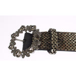 Dolce & Gabbana Multicolor Wide Crystal Buckle Sequined Belt BA003- 65