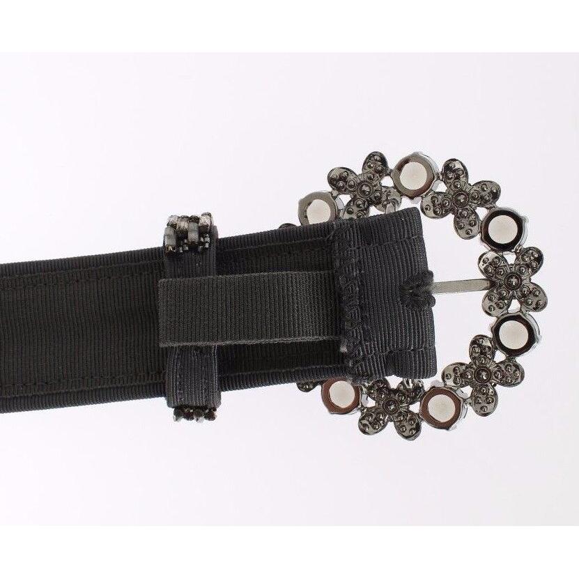 Dolce & Gabbana Multicolor Wide Crystal Buckle Sequined Belt BA003- 65