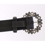 Dolce & Gabbana Multicolor Wide Crystal Buckle Sequined Belt BA003- 65