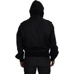 Dolce & Gabbana Black Nylon Hooded Full Zip Men Coat Jacket JKT3595-50
