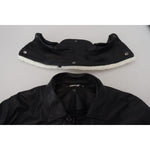 Dolce & Gabbana Black Lamb Leather Collared Men Coat Jacket JKT3597-48