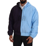 Dolce & Gabbana Black Blue DG Hooded Full Zip Men Jacket JKT3616-50