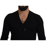 Dolce & Gabbana Black Cashmere Button Down Cardigan Sweater TSH83956-50