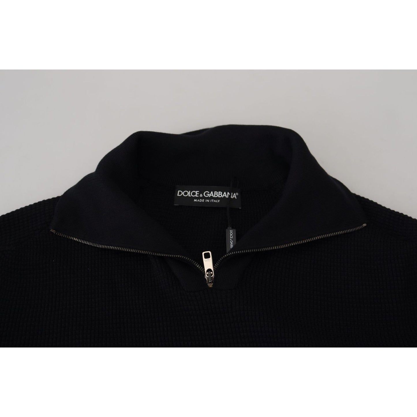 Dolce & Gabbana Black Silk Turtle Neck Pullover Sweater TSH83962-54