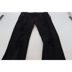 Dolce & Gabbana Black Slim Fit Tattered Denim Cotton Jeans PAN74218-48