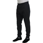 Dolce & Gabbana Dark Gray Stripes Chino Dress Pants PAN74719-52