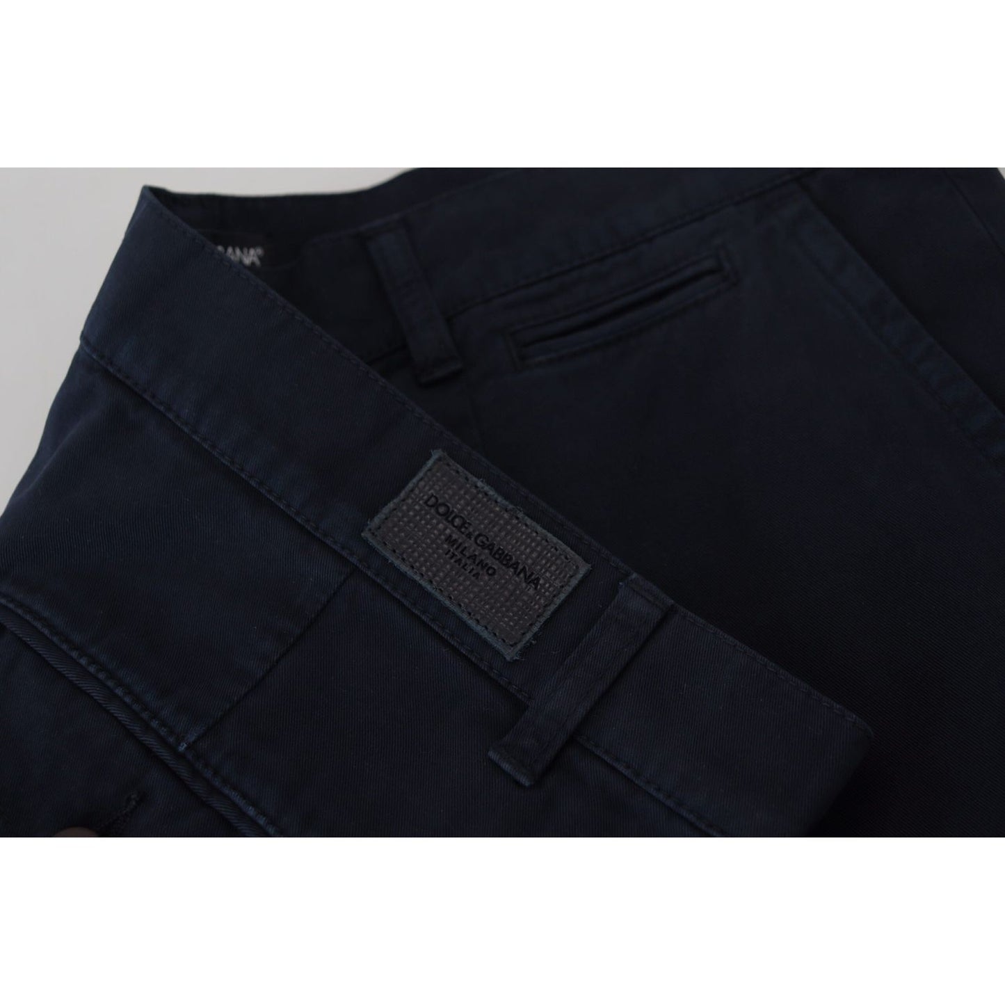 Dolce & Gabbana Blue Cotton Dress Formal Men Pants PAN74740-52