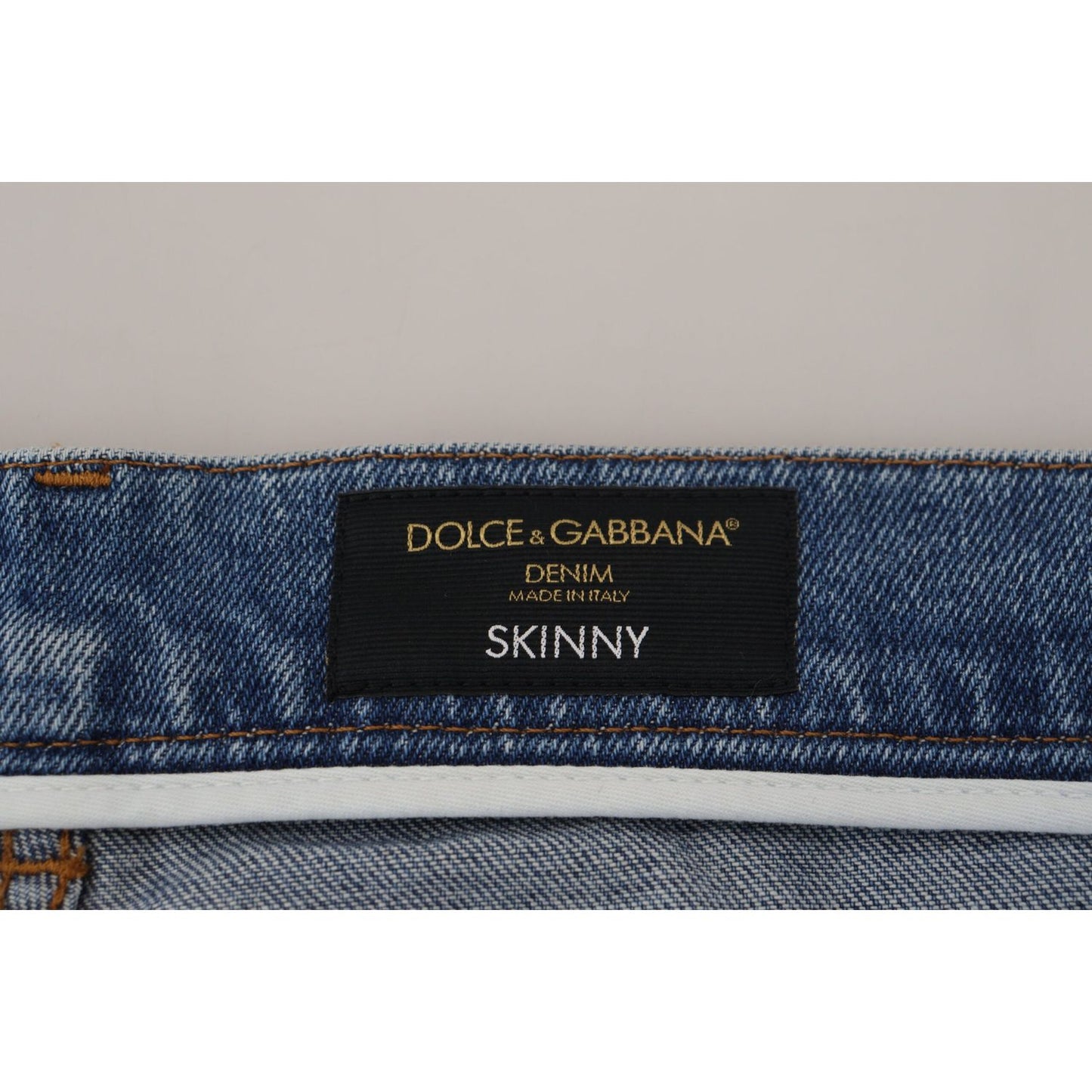 Dolce & Gabbana Blue Washed Skinny Cotton Denim Jeans PAN74793-60