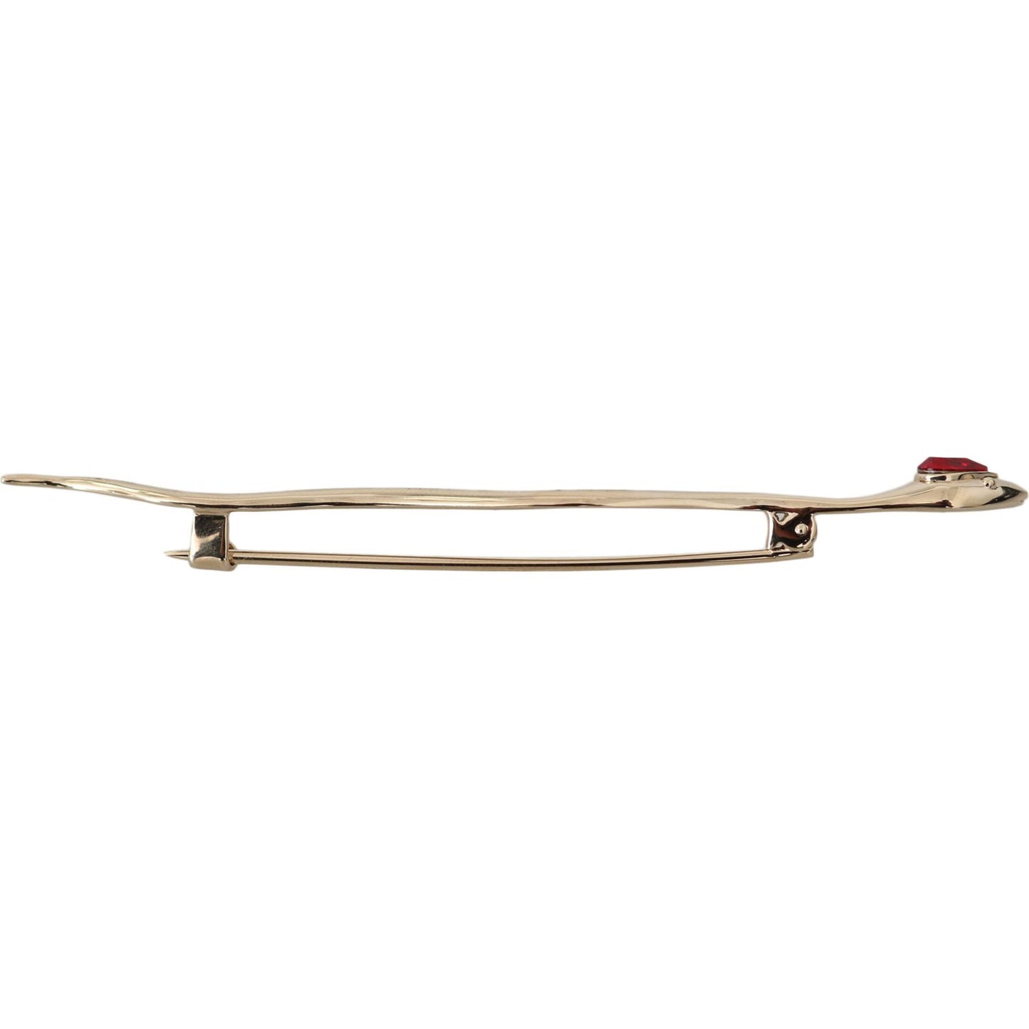 Dolce & Gabbana Silver Brass Crystal Spilla Serpente Brooch Pin SMY5059