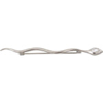 Dolce & Gabbana Silver Brass Crystal Spilla Serpente Mens Brooch Pin SMY5068