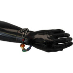 Dolce & Gabbana multicolor Silver Chain Brass Beaded Lobster Clasp Bracelet SMY101053