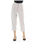 Alpha Studio Gray Wool Women Trouser AL-23482-IT44|L