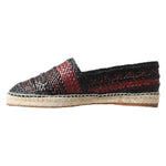 Dolce & Gabbana Black Bordeaux Buffalo Leather Espadrille Shoes MV5021-40