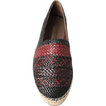 Dolce & Gabbana Black Bordeaux Buffalo Leather Espadrille Shoes MV5021-40
