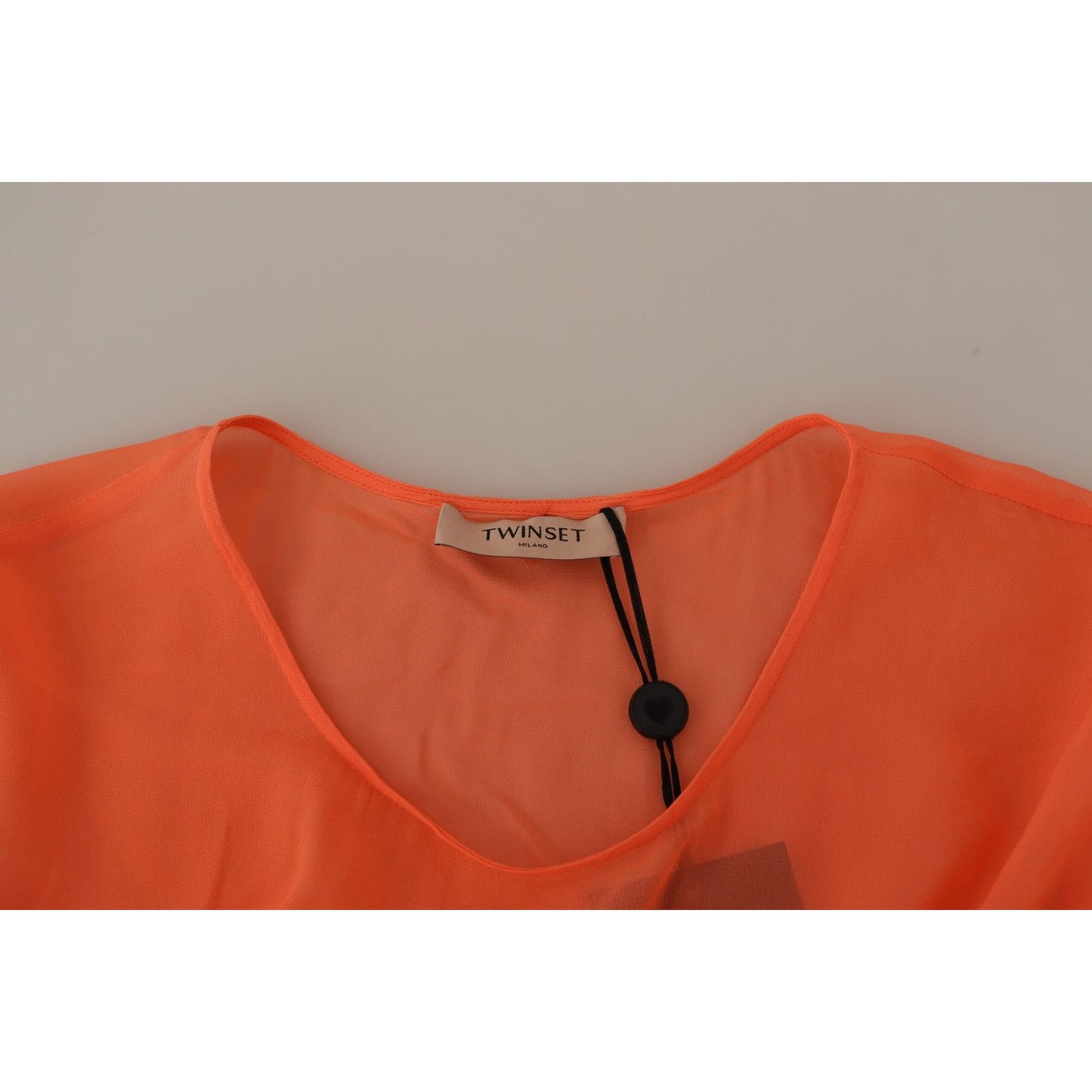 Twinset Coral Cotton Blend Short Sleeves Maxi Shift Dress DR28479-44