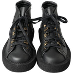 Dolce & Gabbana Black Leather Slip on Stretch Boots MV5037-40