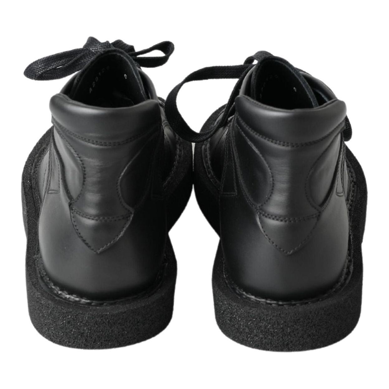Dolce & Gabbana Black Leather Slip on Stretch Boots MV5037-40