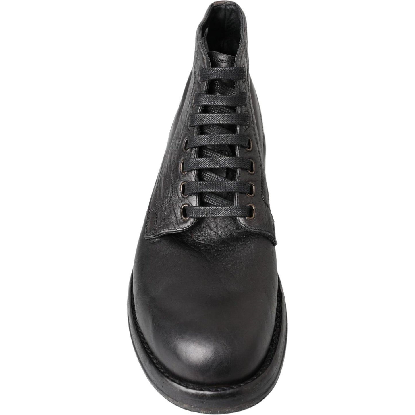 Dolce & Gabbana Black Horse Leather Perugino Boots MV5054-43.5