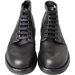 Dolce & Gabbana Black Horse Leather Perugino Boots MV5054-43.5
