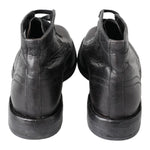 Dolce & Gabbana Black Horse Leather Perugino Boots MV5054-43.5