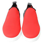 Dolce & Gabbana Red White Flat Sneakers Loafers Shoes MV5061- 40