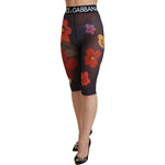 Dolce & Gabbana Black Floral Leggings Stretch Waist Pants PAN74237-36