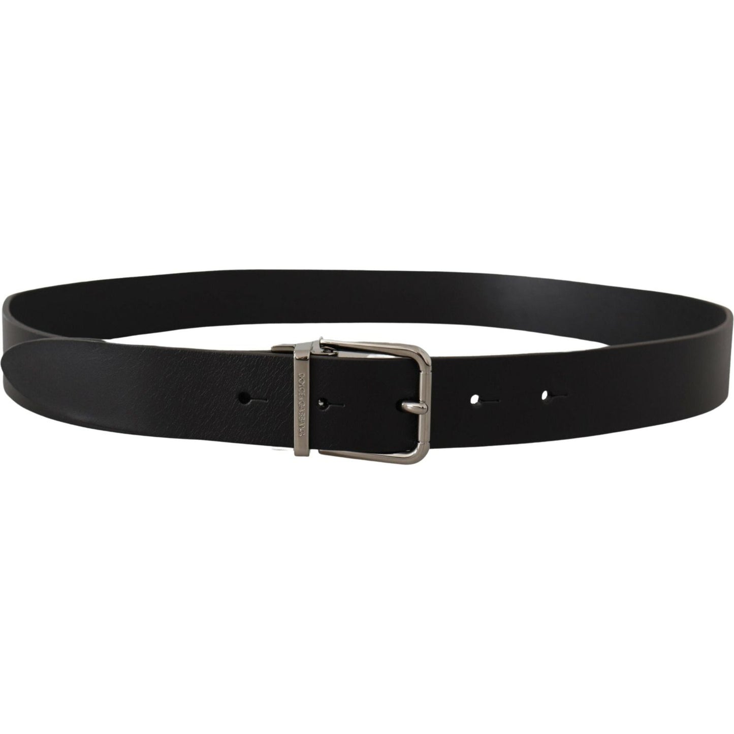 Dolce & Gabbana Black Casual Calf Leather Logo Metal Buckle Belt BEL8568-85