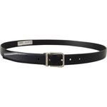 Dolce & Gabbana Black Calf Leather Classic Logo Metal Buckle Belt BEL8577-100