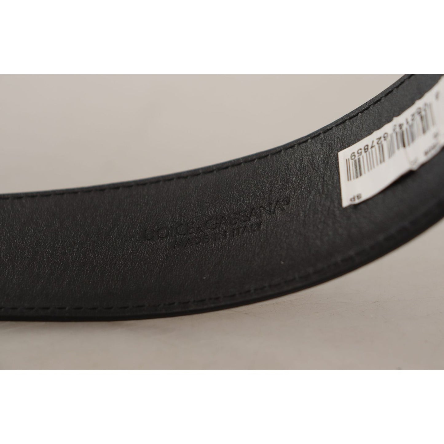 Dolce & Gabbana Black Patent Leather Logo Engraved Buckle Belt BEL8585 -70