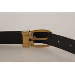 Dolce & Gabbana Brown Leather Classic Vintage Metal Buckle Belt BEL8603-80
