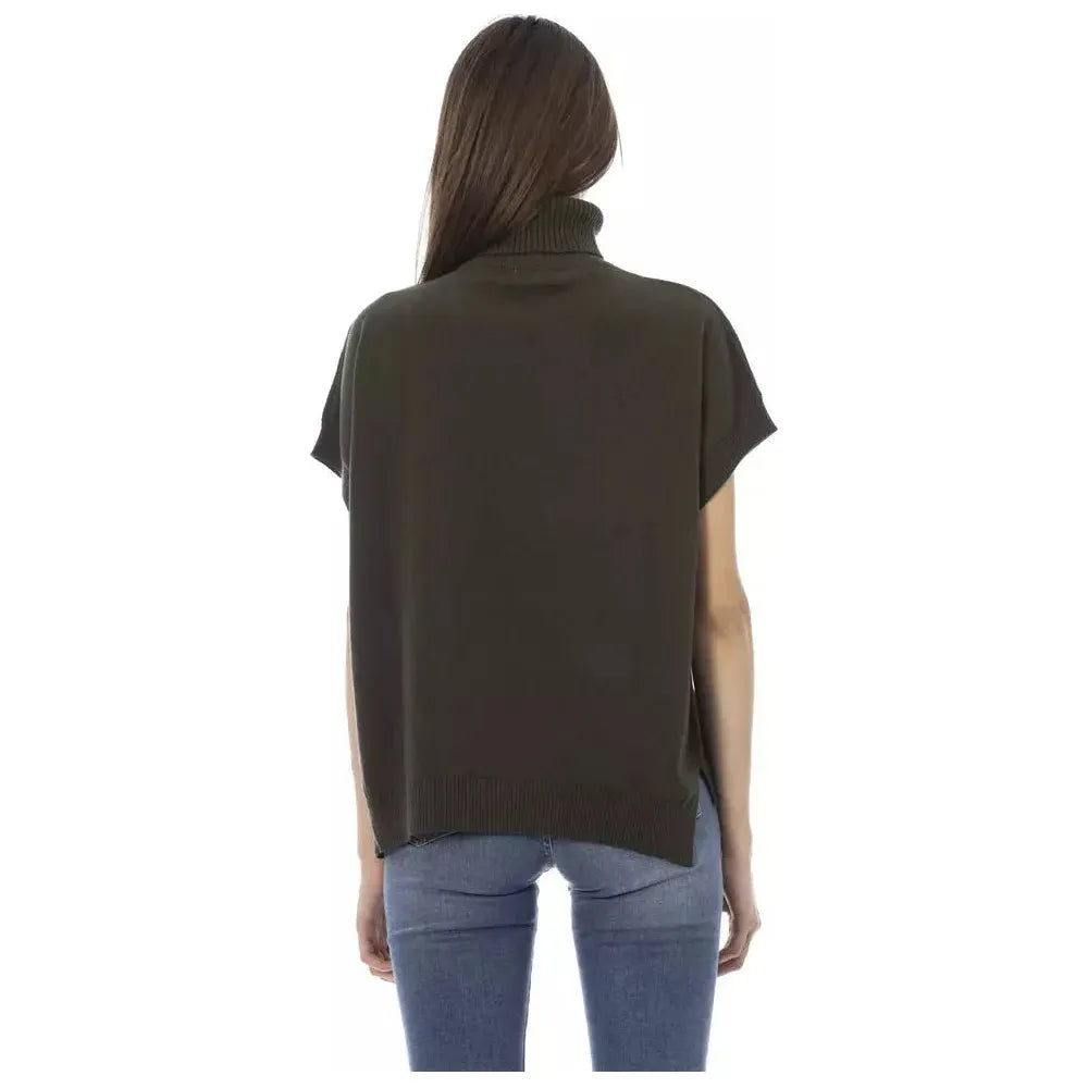 Baldinini Trend Green Wool Women Sweater BA-23652-S