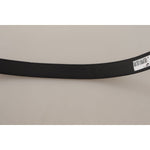 Dolce & Gabbana Black Calf Canvas Silver Tone Logo Metal Belt BEL8623-110