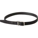 Dolce & Gabbana Black Canvas Leather Silver Logo Metal Buckle Belt BEL8632-35