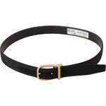 Dolce & Gabbana Black Canvas Leather Gold Metal Buckle Belt BEL8656-80