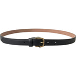 Dolce & Gabbana Black Leather Gold Tone Metal Buckle Belt BEL9000-100