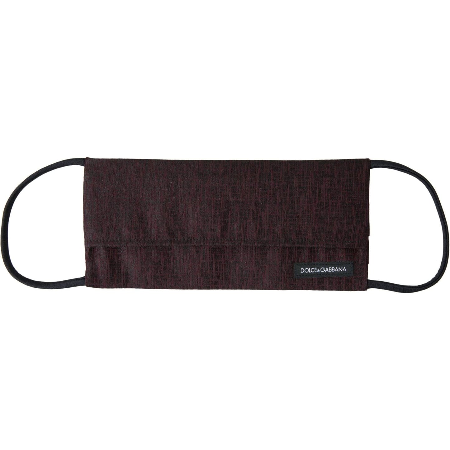 Dolce & Gabbana Maroon Pleated Elastic Ear Strap Face Mask SMY101126