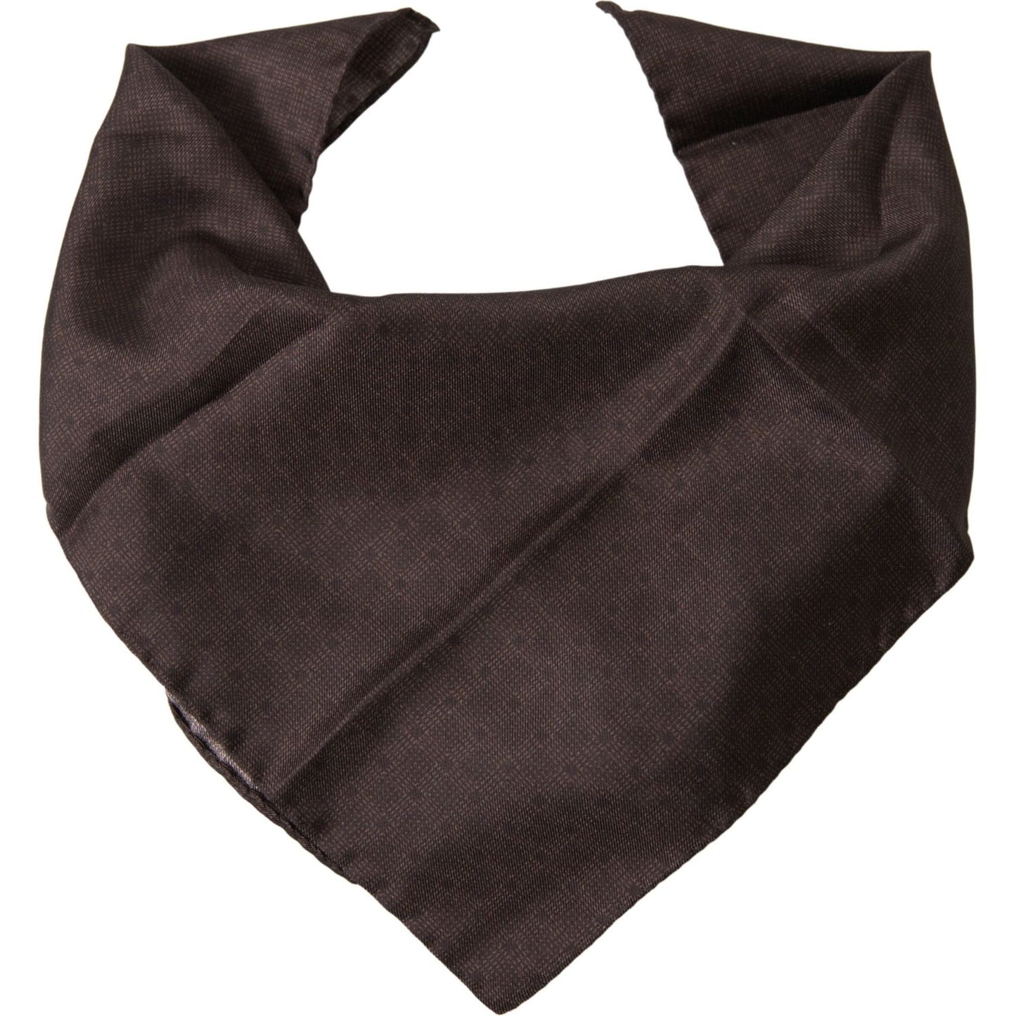 Dolce & Gabbana Brown Patterned Silk Square Handkerchief Scarf MS7076