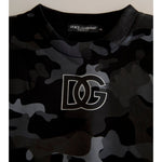 Dolce & Gabbana Black Camouflage Round Neck Sweatshirt Sweater TSH83136-40