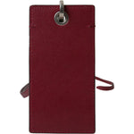 Dolce & Gabbana Red Leather Lanyard Logo Slim Card Holder Men Wallet BAG1101