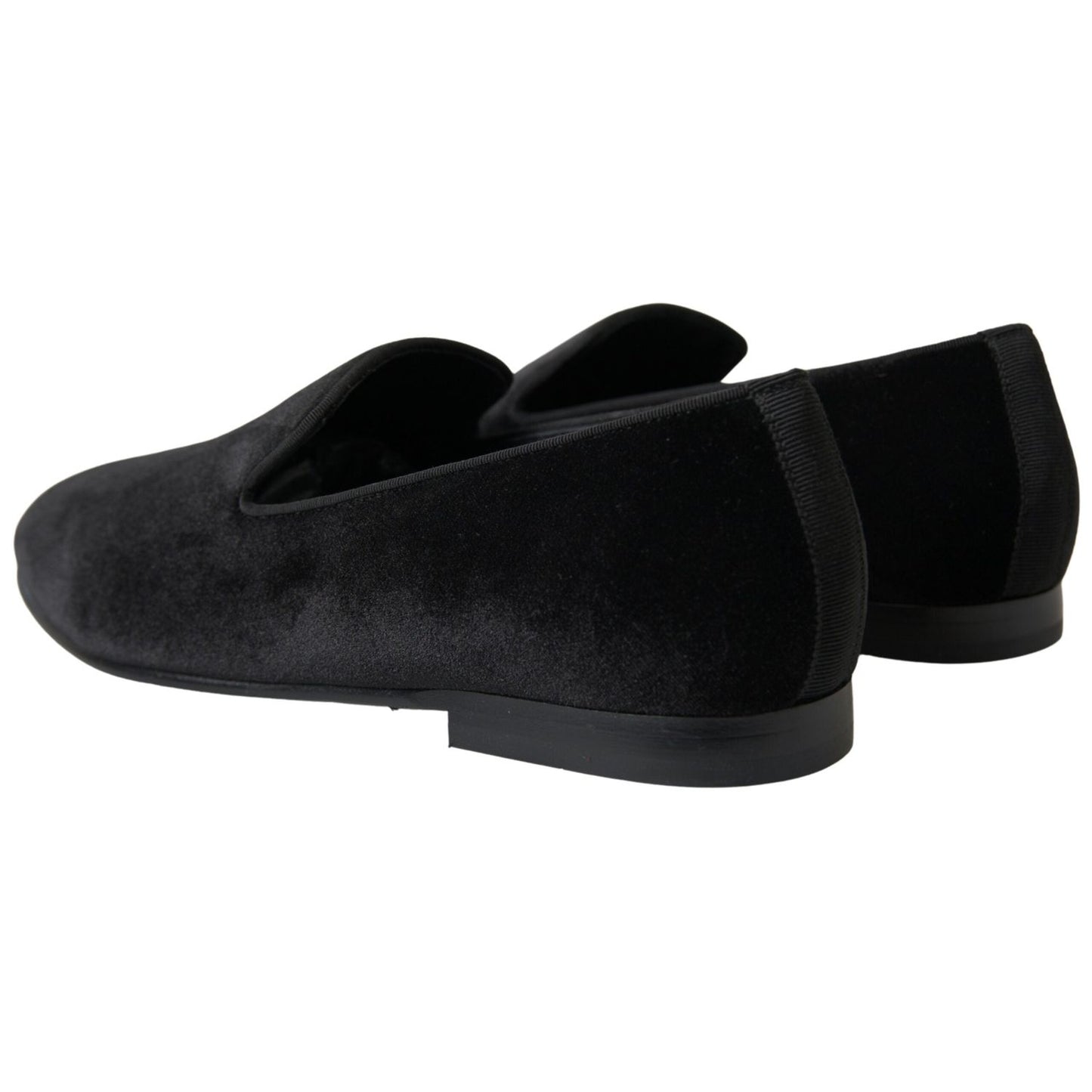 Dolce & Gabbana Black Velvet Loafers Formal Shoes MV5128-39