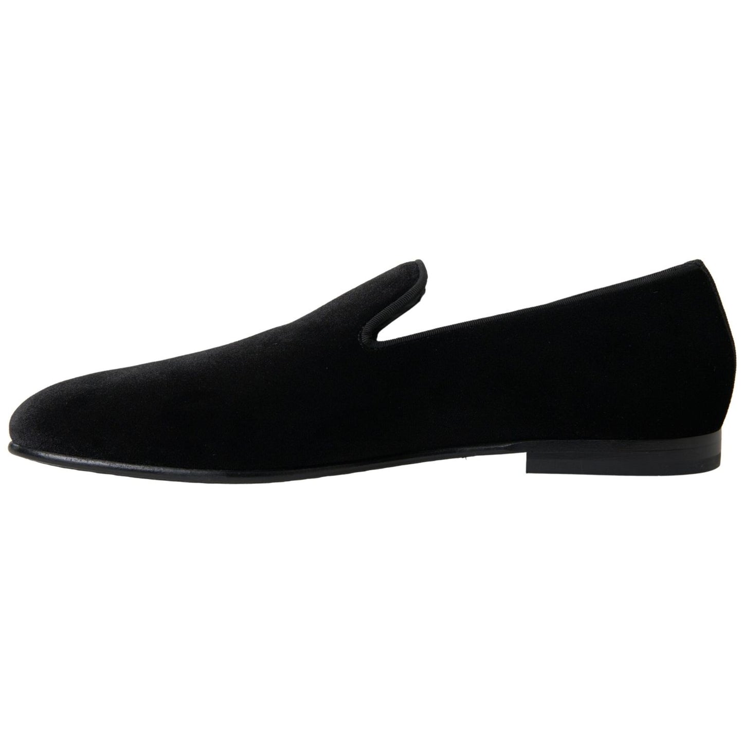 Dolce & Gabbana Black Velvet Loafers Formal Shoes MV5128-39