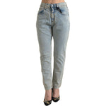 Dolce & Gabbana Blue Washed Cotton Mid Waist Skinny Jeans PAN74769-40
