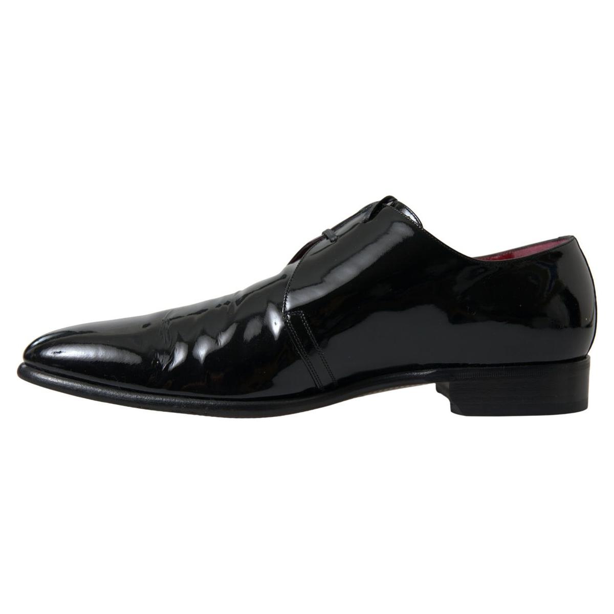 Dolce & Gabbana Black Patent Leather Formal Shoes MV5120-44