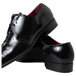 Dolce & Gabbana Black Patent Leather Formal Shoes MV5120-44