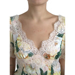 Dolce & Gabbana Multicolor Floral Lace V Neck Blouse TSH84507-38