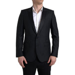 Dolce & Gabbana Black Wool Single Breasted MARTINI Blazer JKT3716-48
