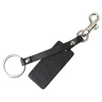 Dolce & Gabbana Black DG Logo Leather Silver Metal Keychain SMY101200