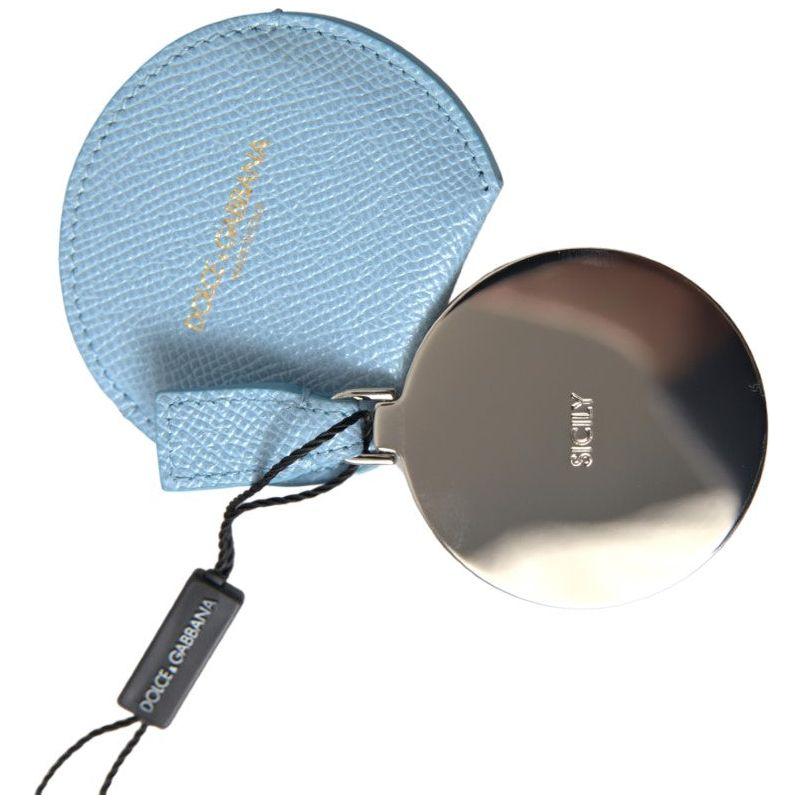 Dolce & Gabbana Light Blue Calfskin Leather Mirror Holder smy101192
