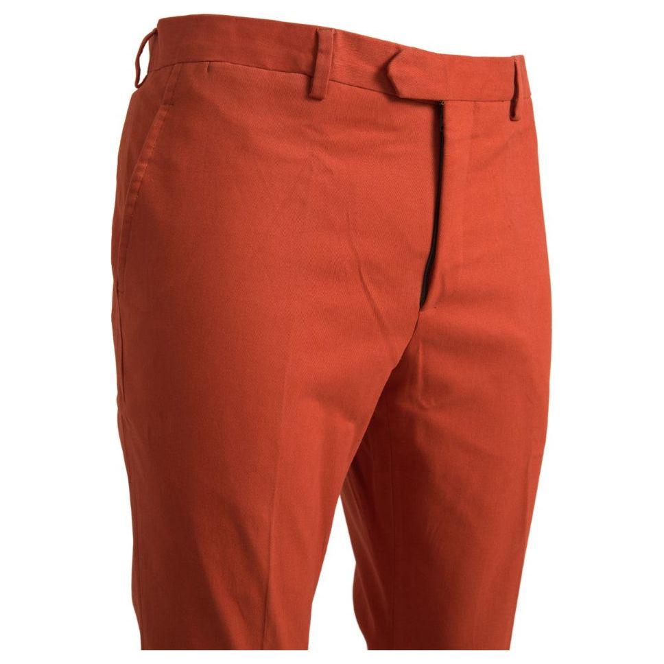 BENCIVENGA Orange Straight Fit Men Formal Trousers Pants PAN71619-46