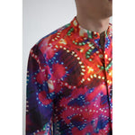 Dolce & Gabbana Multicolor Luminarie Print Linen Shirt TSH84186-37